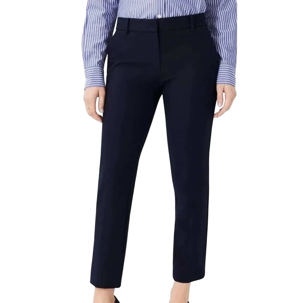 Ann Taylor Curvy Fit Navy Blue Ankle Pants Trousers Size 10 Office Professional
